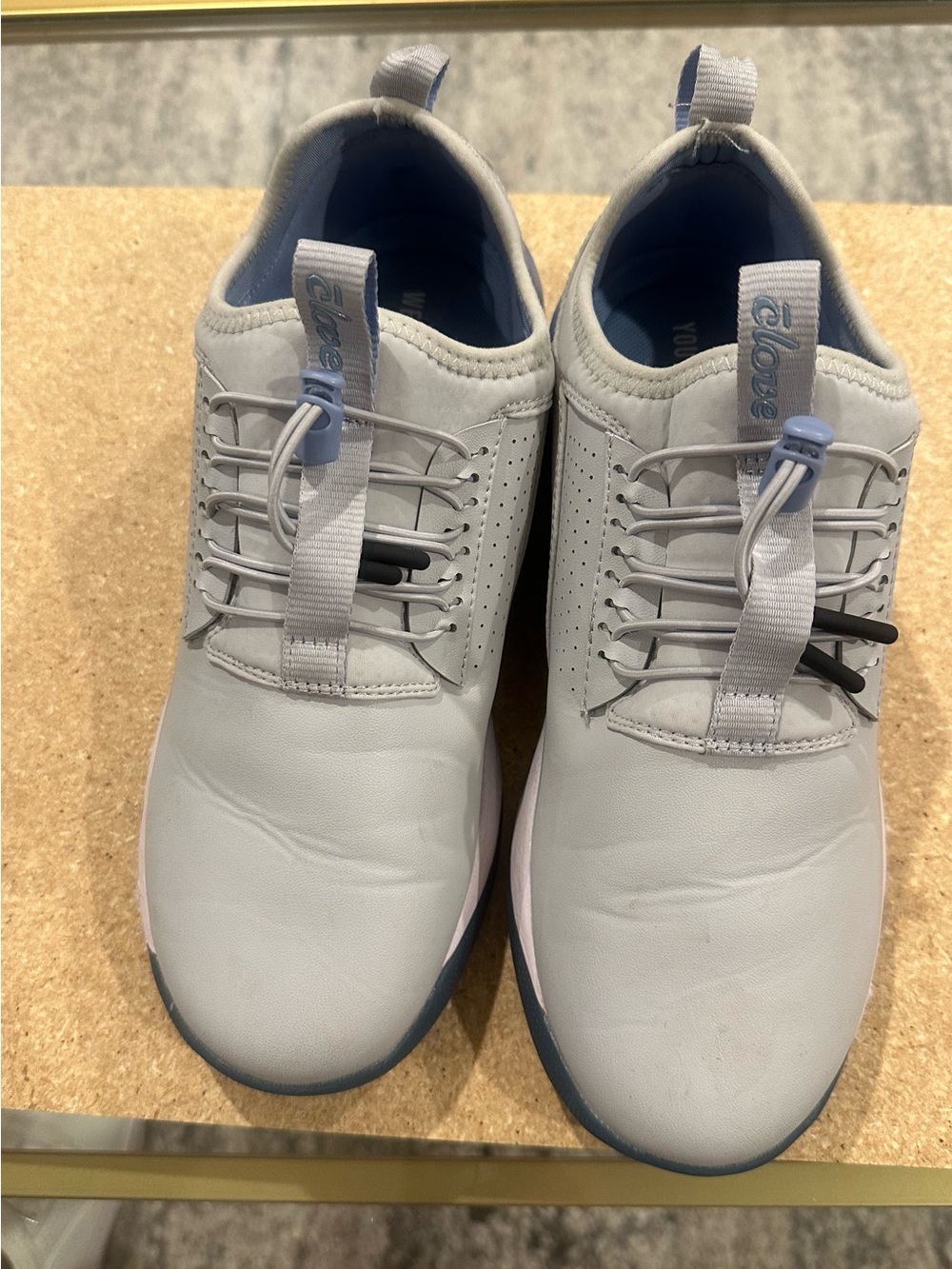 Clae Women’s Light Gray Athletic Sneakers with Toggle Lacing